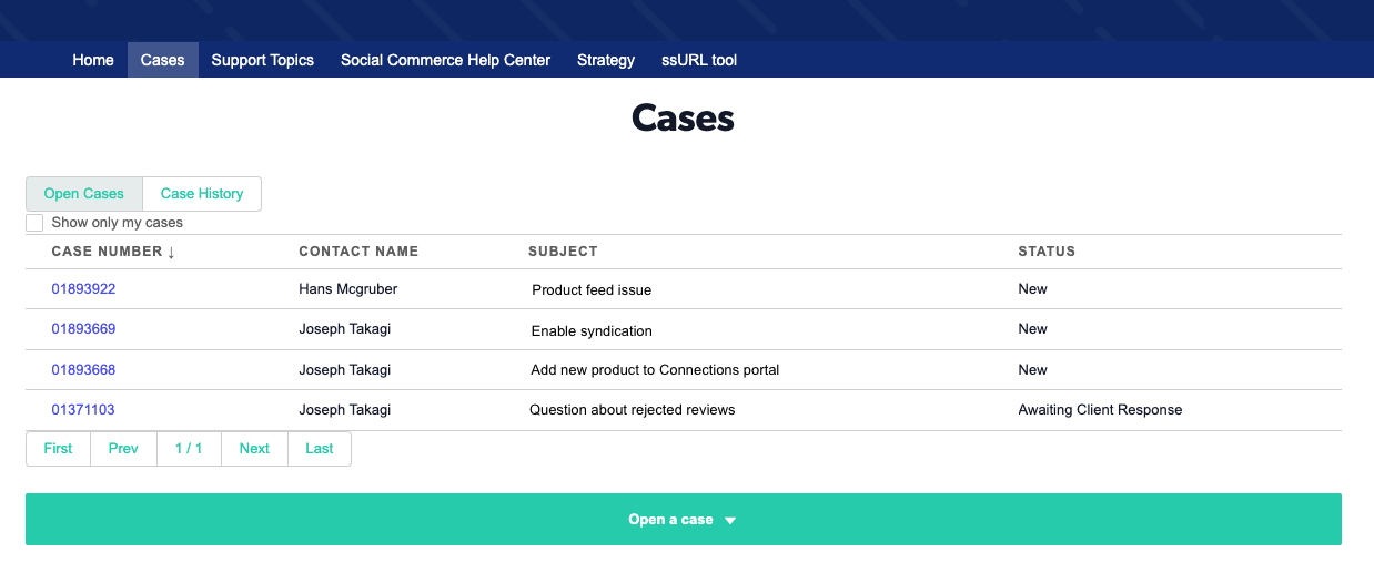 How to create a Support case